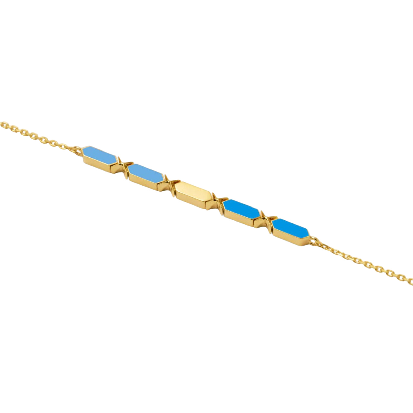 18k gold bracelet with two-tone blue enamel, additional view
