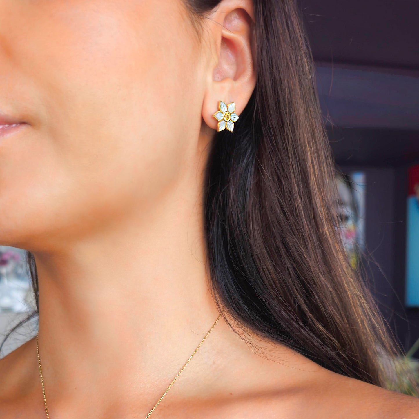 Solar Petal Stud Earrings