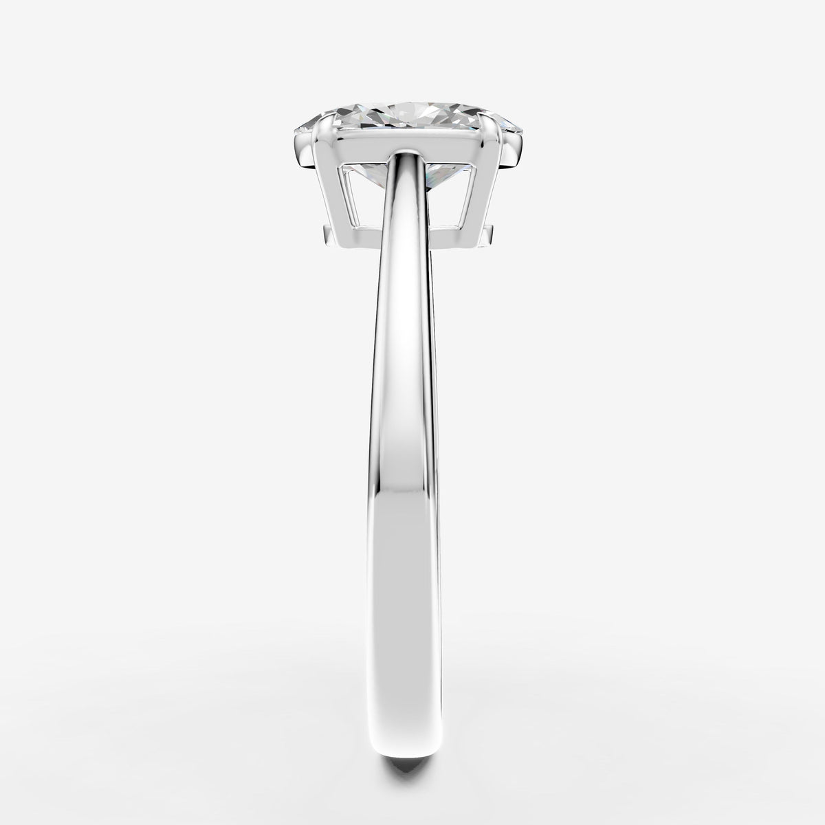 2.07ct Oval Lab-Grown Diamond Ring — white gold detail view
