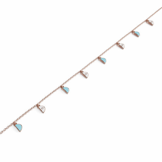 Amara Charm Pendant Necklace - Rose Gold