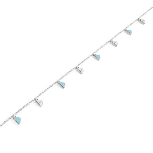Amara Charm Pendant Necklace - White Gold