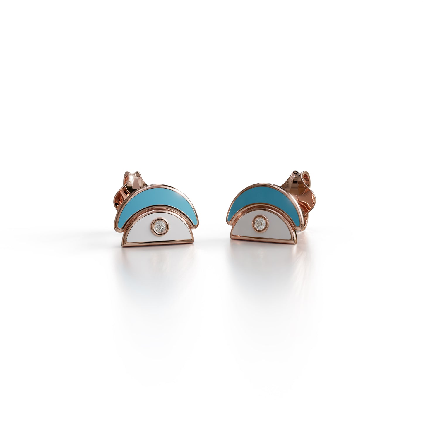 Amara Stud Earrings - Rose Gold