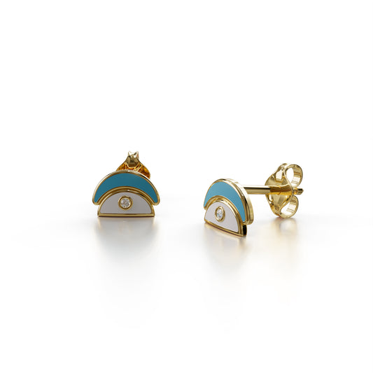 Amara Stud Earrings - Yellow Gold