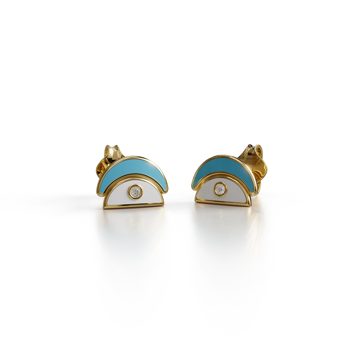 Amara Stud Earrings - Yellow Gold