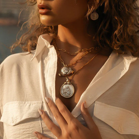 Athena & Owl Gold Pendant