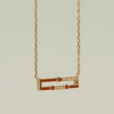 Versa Mini Emerald & Ruby Reversible Necklace