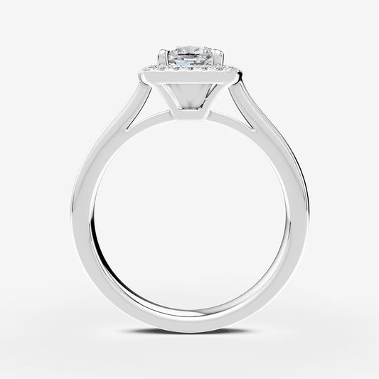 2.01ct Cushion Lab-Grown Diamond Ring — white gold detail view