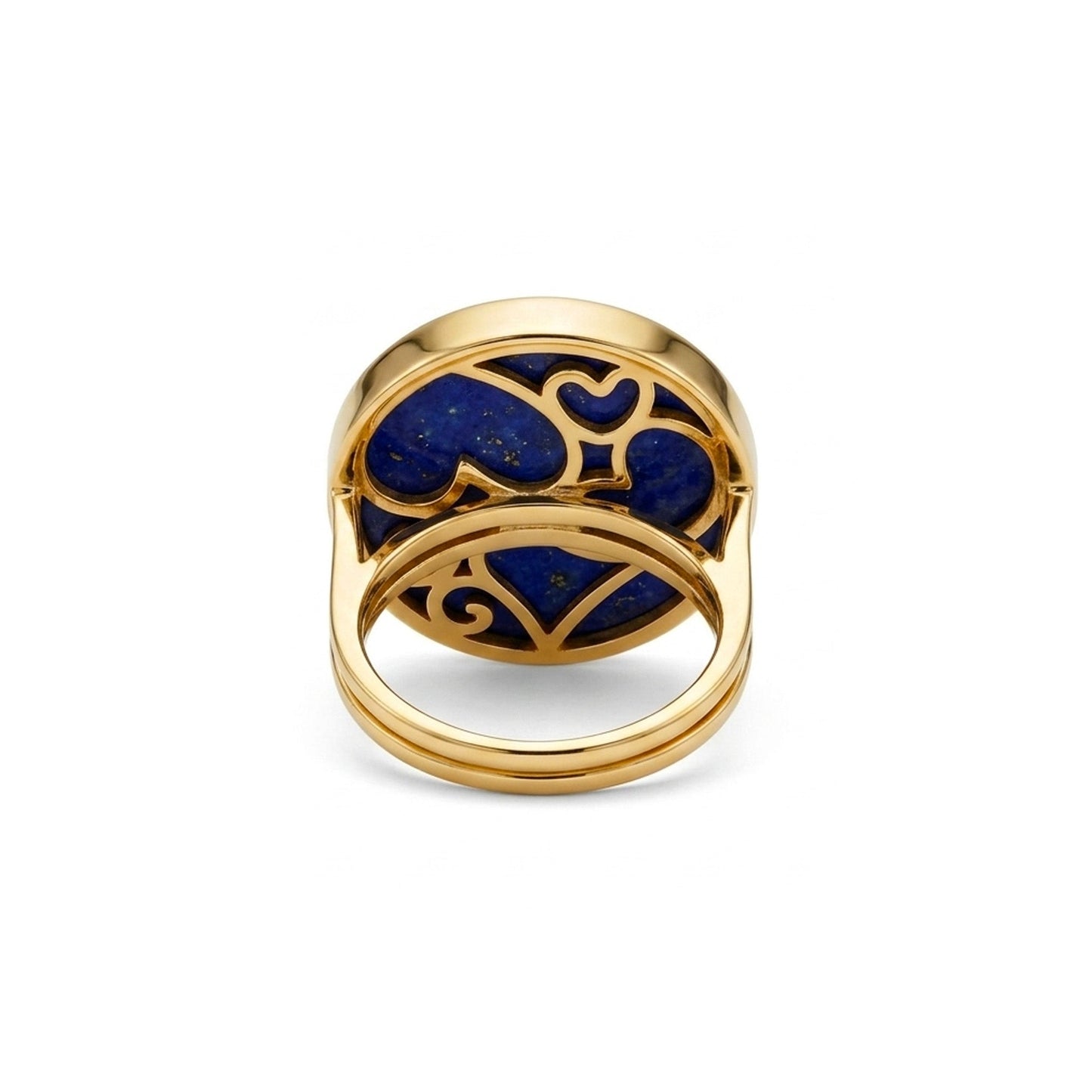18k gold ring with lapis lazuli, additional view