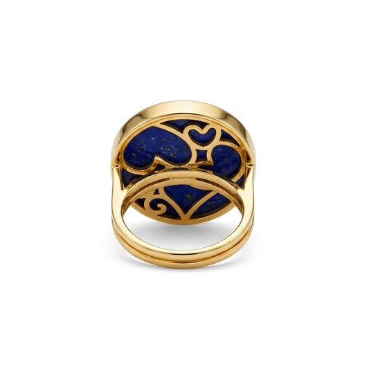 18k gold ring with lapis lazuli, additional view