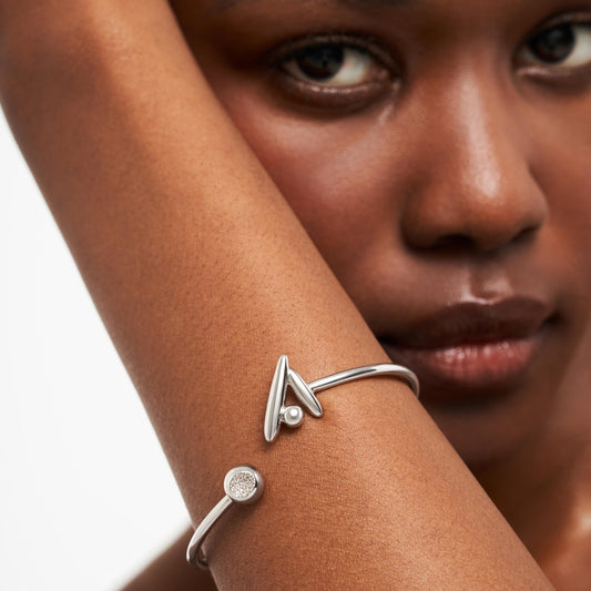 Circle Complete Bracelet, 18K White Gold, Diamonds