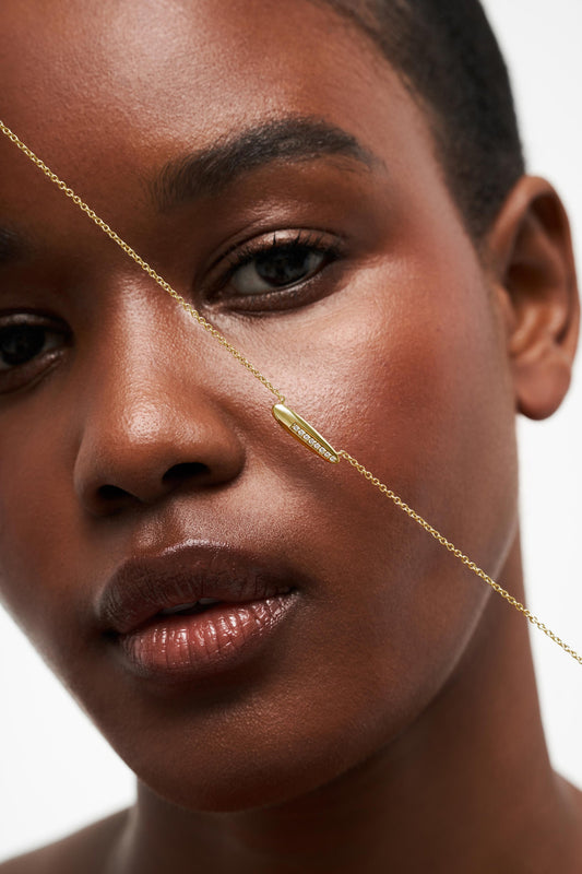 Sankhara I Found Myself Here necklace in 18K Yellow Gold with diamonds