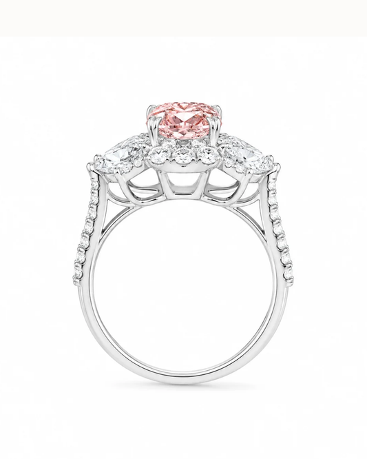 Adrisya rose glow ring 18k white gold ring alternate view