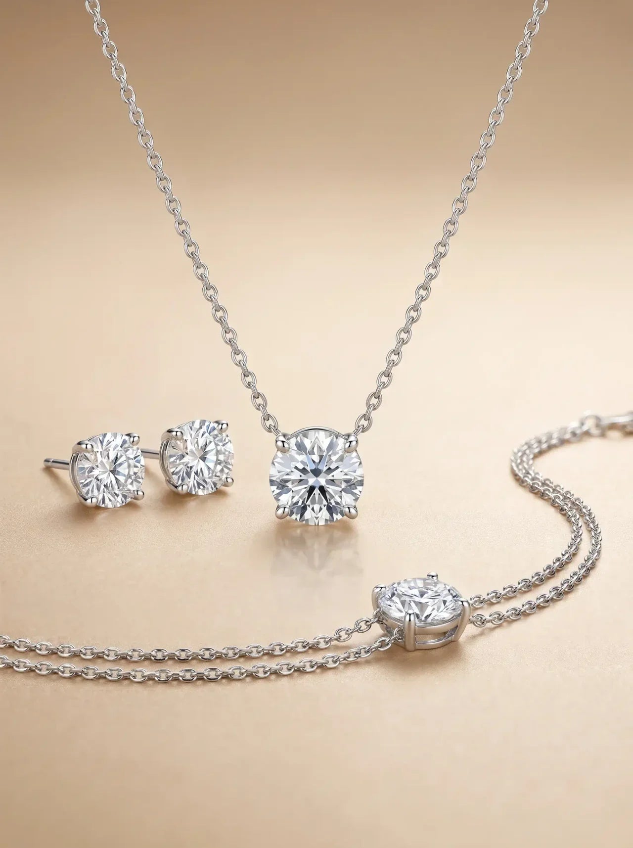Dennis Luxe One Carat necklace, bracelet and earrings set