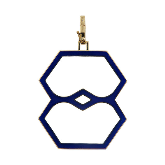 Aura Vision Pendant 30 mm by Donydo – Yellow Gold Enamel face