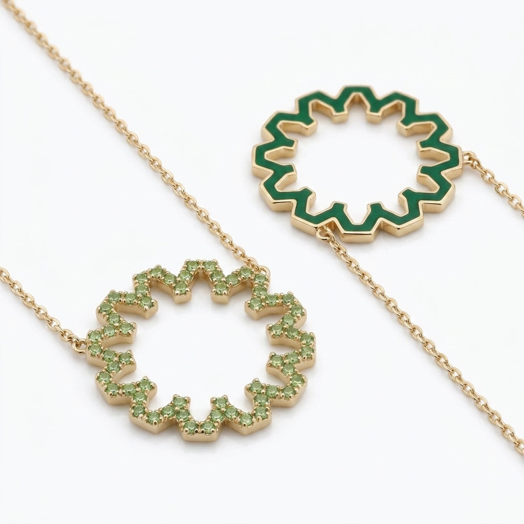 Marea Grace Necklace – Tzavorite & 18K Gold by Donydo – product image 3
