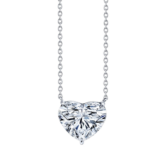 Verbesa Atelier heart-cut lab-grown diamond pendant in 18K white gold
