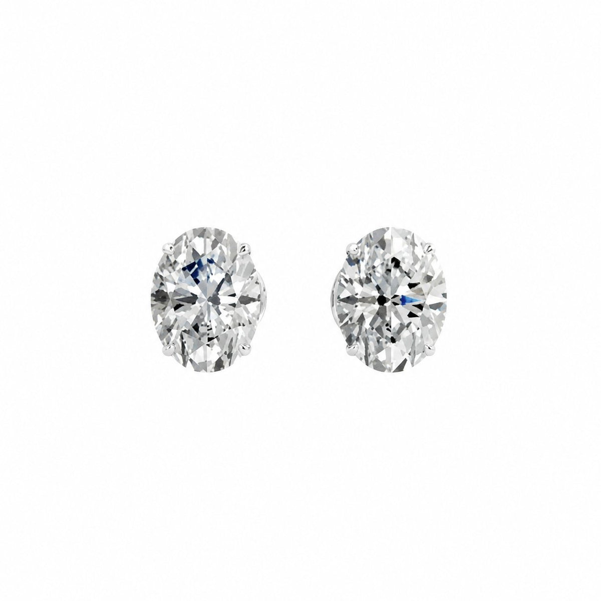 LeJour oval earrings on a pure white background