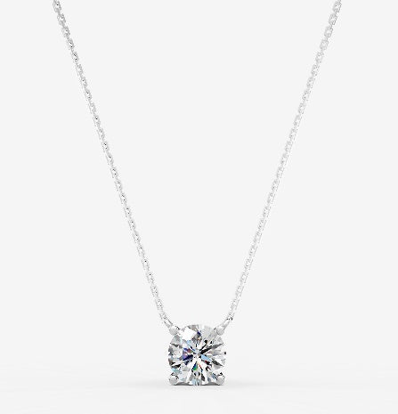 LeJour 1.62ct Round Lab-Grown Diamond Pendant Necklace