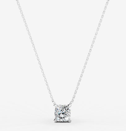 LeJour 2ct Cushion Lab-Grown Diamond Pendant Necklace