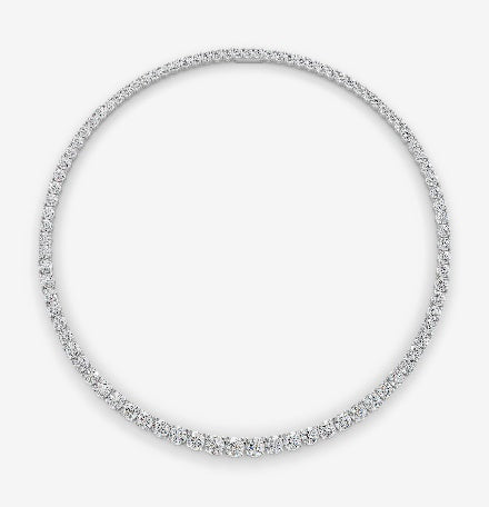 LeJour 19.37ct 4-Prong Lab-Grown Diamond Tennis Necklace