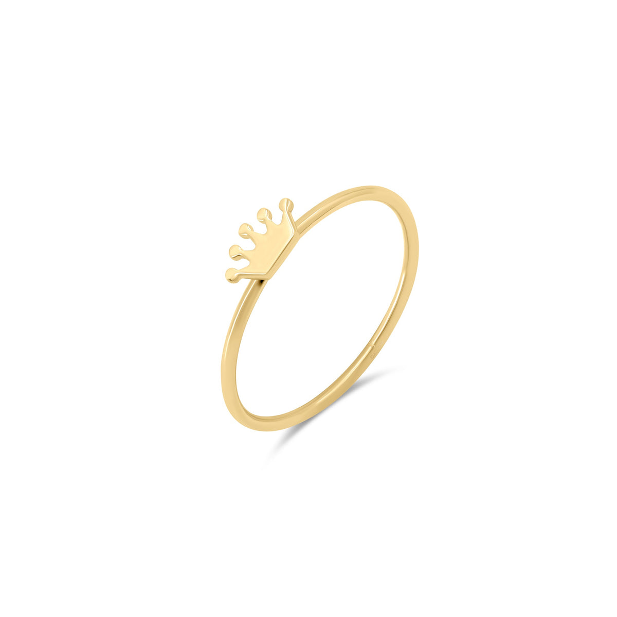 18k gold ring with a crown motif design