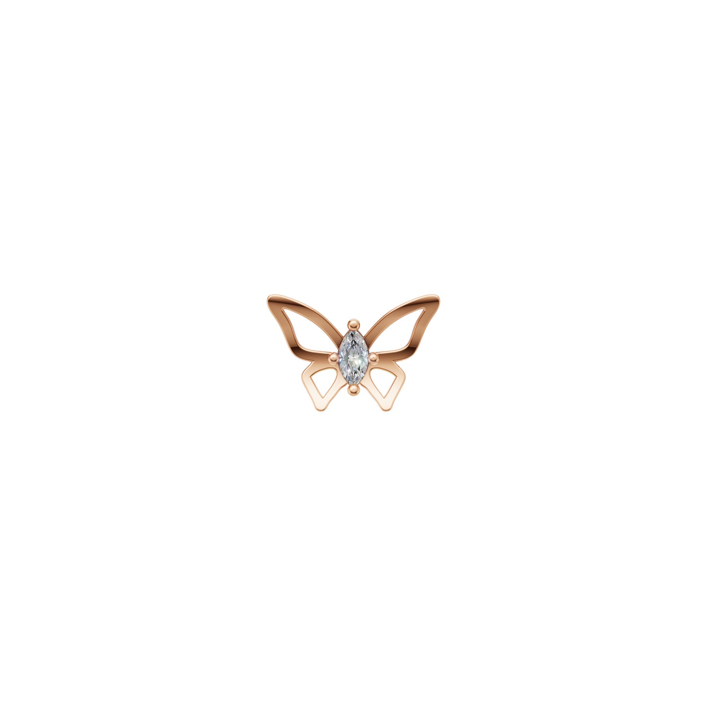 Rulla Jewelry Butterfly in 18K rose gold with natural diamonds