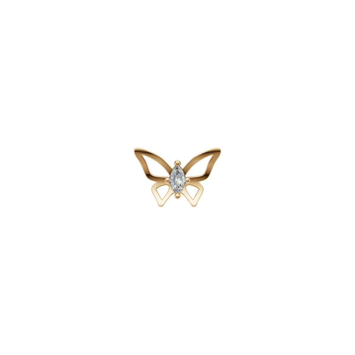 Rulla Jewelry Butterfly in 18K yellow gold with natural diamonds