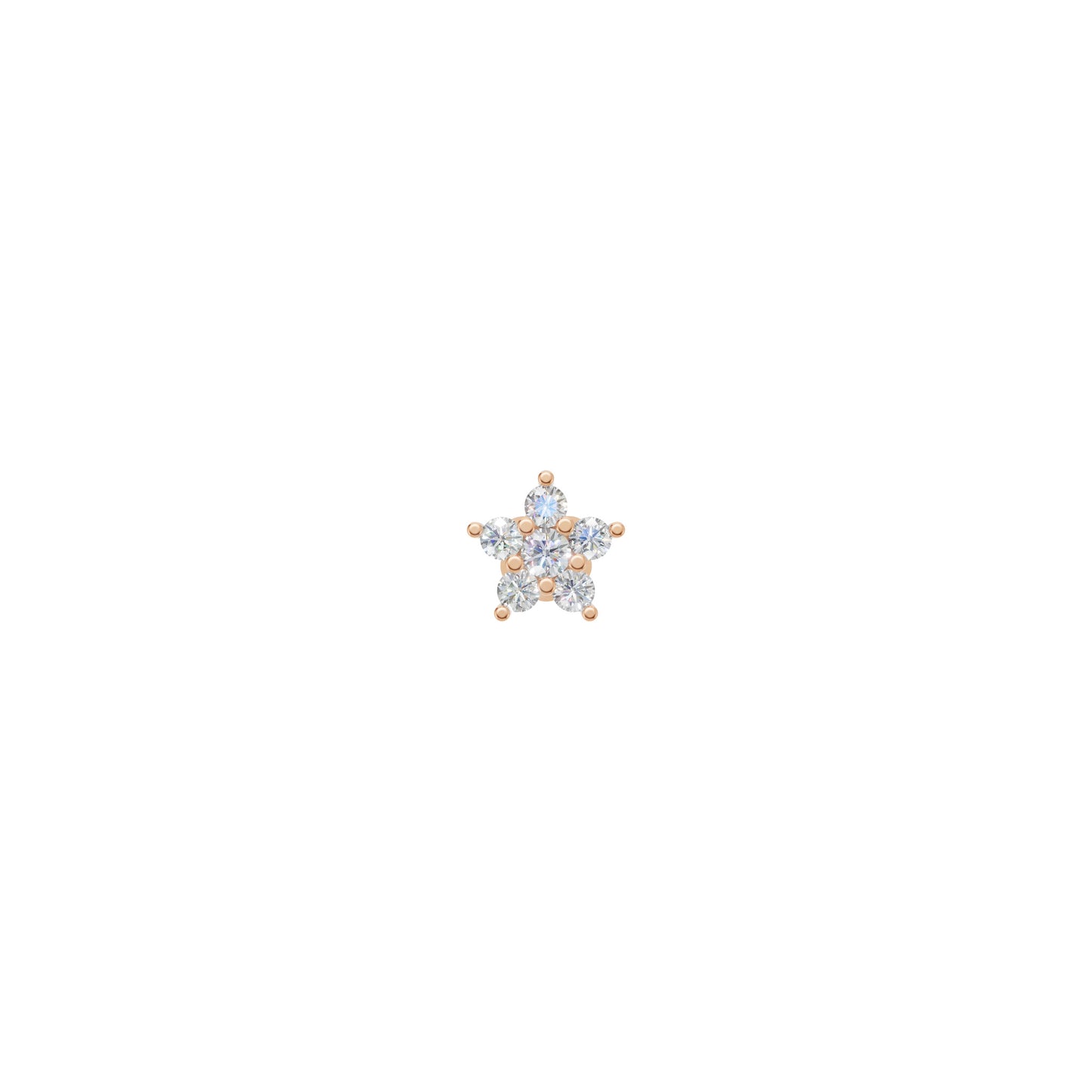 Rulla Jewelry Flower in 18K rose gold with natural diamonds