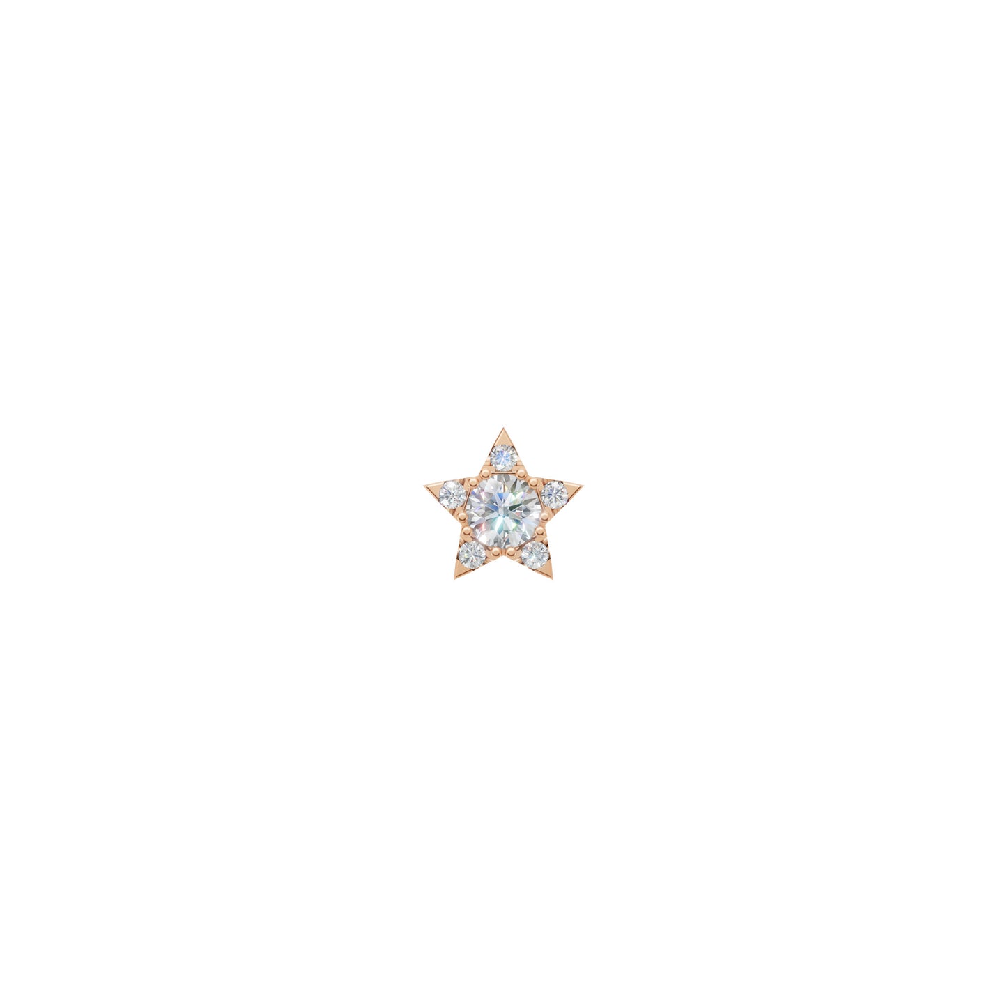 Rulla Jewelry Star in 18K rose gold with natural diamonds