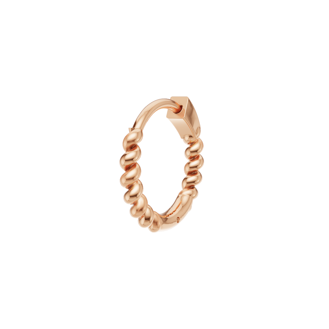 Rulla Twisted Hoop only in 18K rose gold
