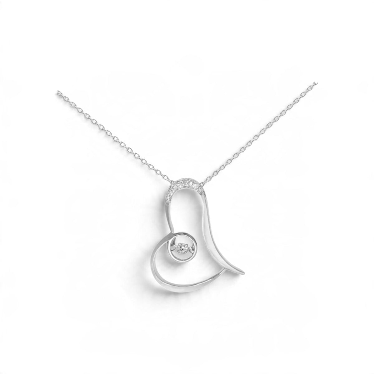 Valenza Amore Heart Pendant - White Gold