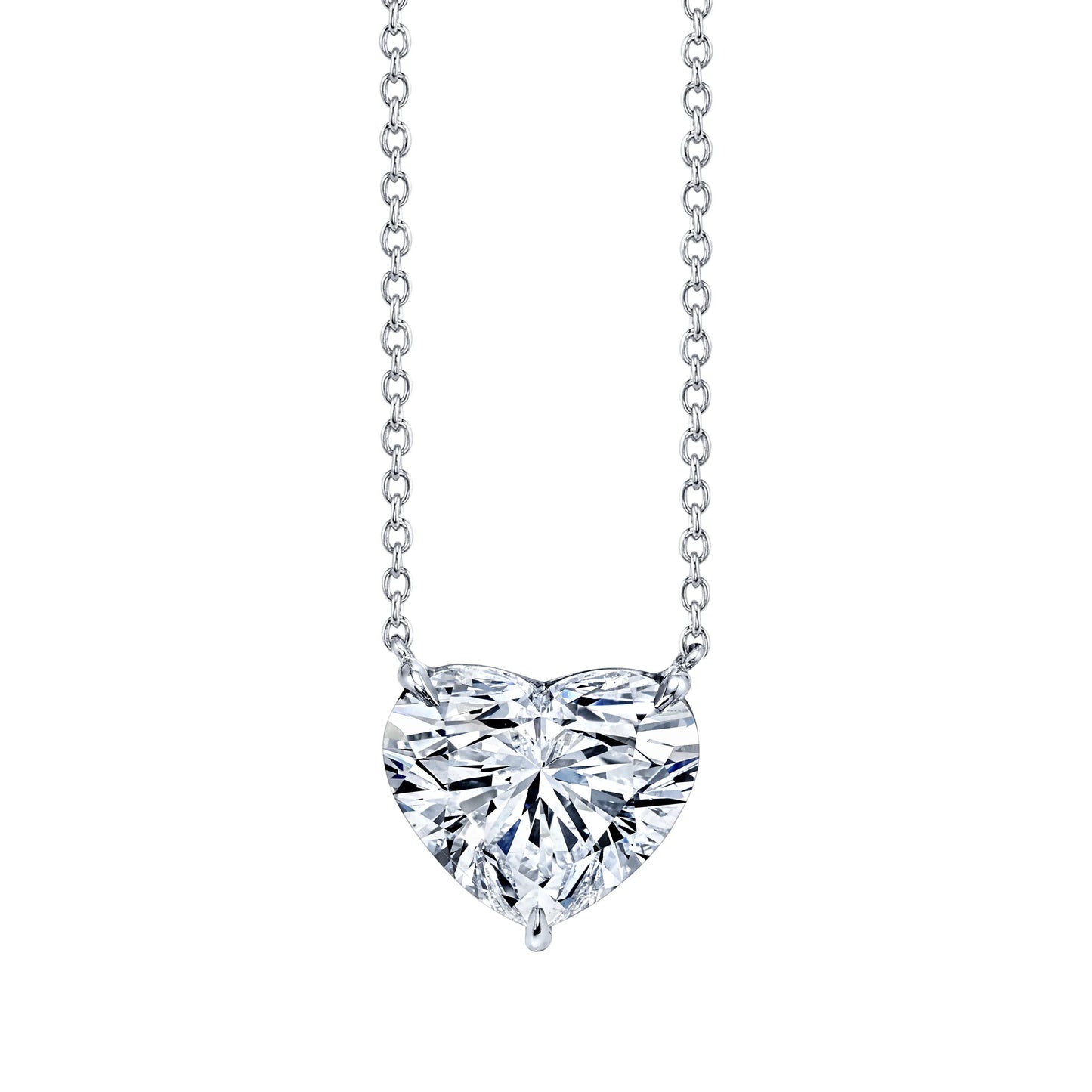 Verbesa Atelier heart-cut lab-grown diamond pendant in 18K white gold