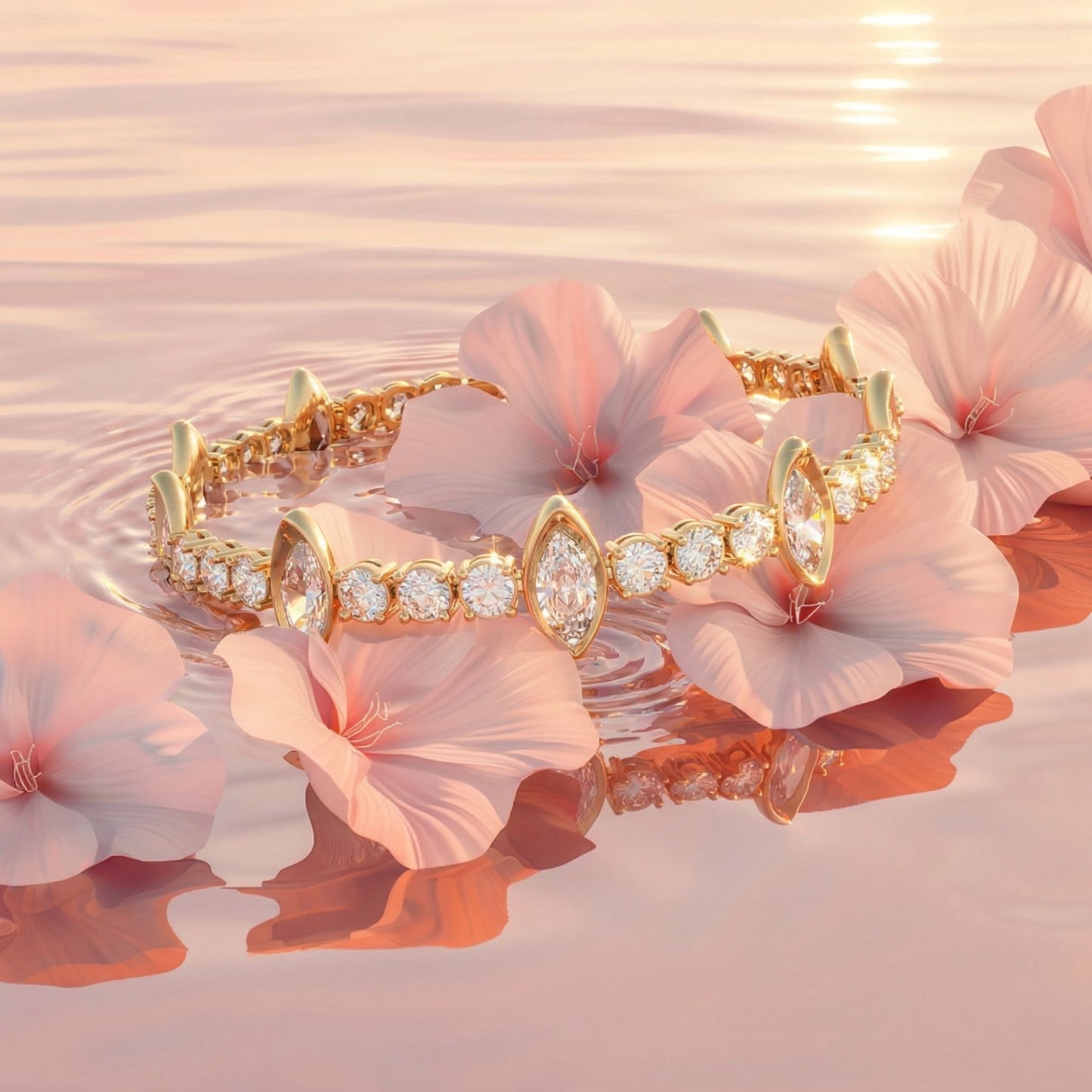 ZORÁE Core Apex 18K yellow gold bracelet campaign image