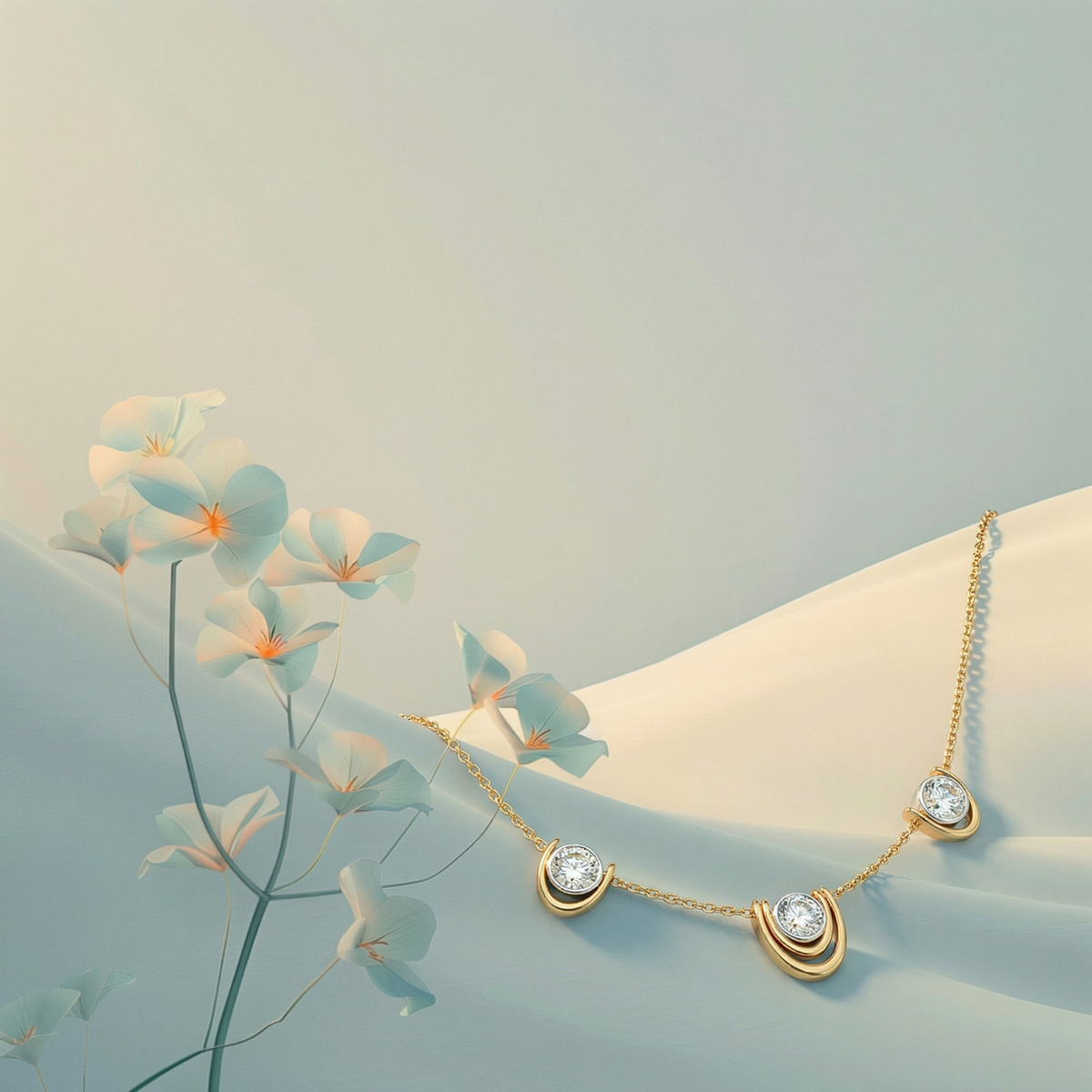 ZORÁE Unbound 07 18K yellow gold necklace campaign image