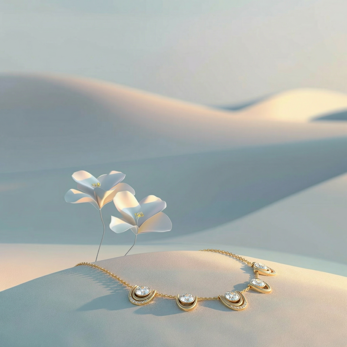 ZORÁE Unbound 08 18K yellow gold necklace campaign image