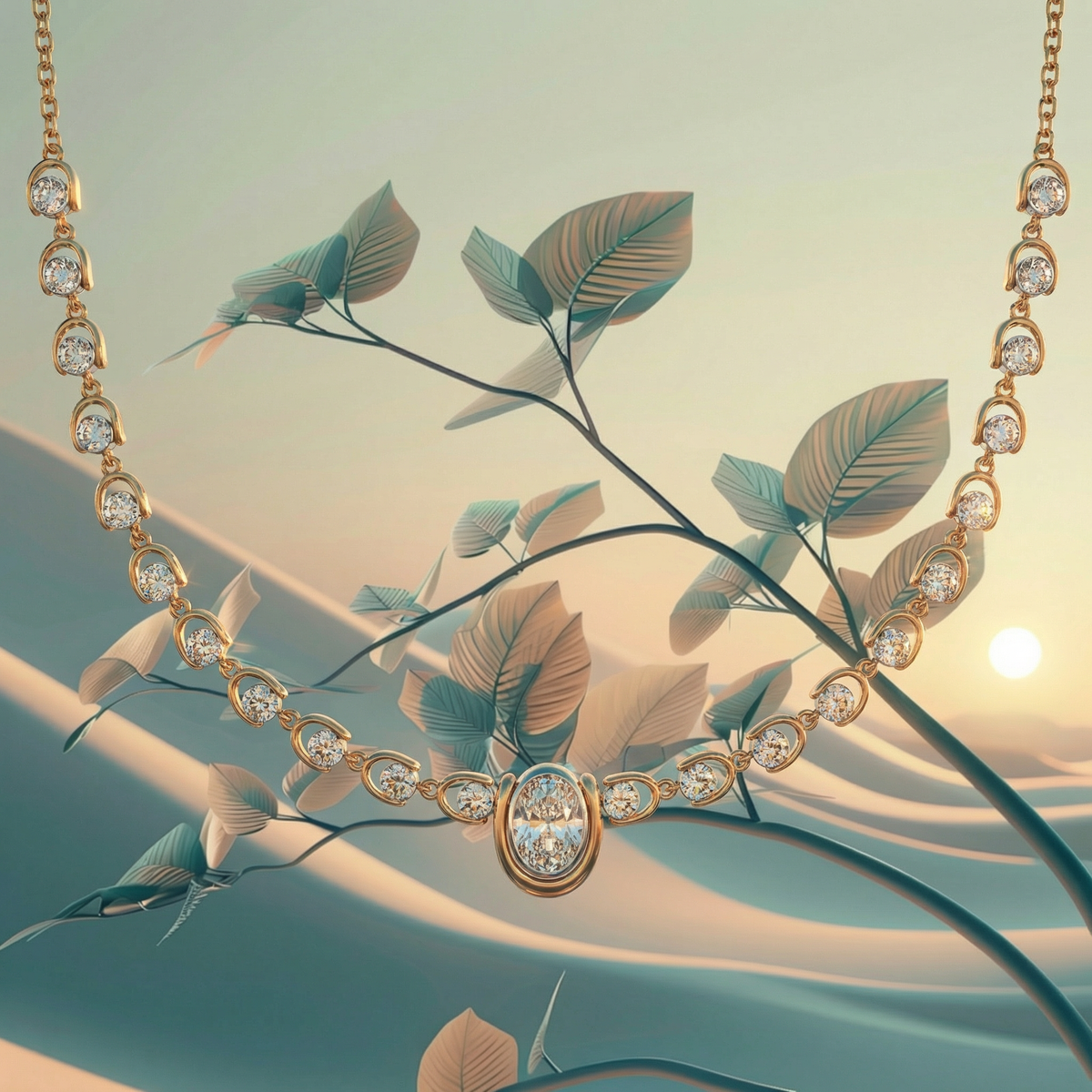 ZORÁE Unbound 09 18K yellow gold necklace campaign image