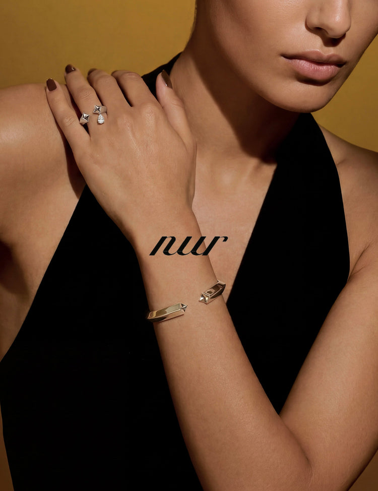 Nur fine jewellery collection handcrafted in 18k gold in the UAE