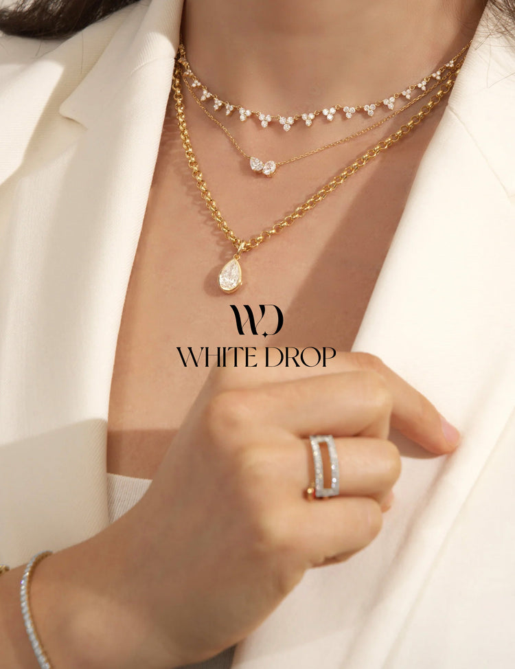 White Drop lab grown diamond fine jewelry