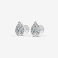 4.02ct Pear Lab-Grown Diamond Earrings — white gold detail view