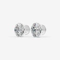2.02ct Oval Lab-Grown Diamond Earrings — white gold detail view