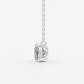 2ct Cushion Lab-Grown Diamond Pendant Necklace — white gold detail view