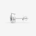 4.02ct Pear Lab-Grown Diamond Earrings — white gold detail view