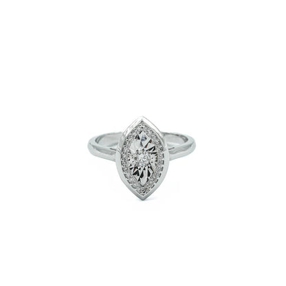 Marquise Shaped Diamond Ring