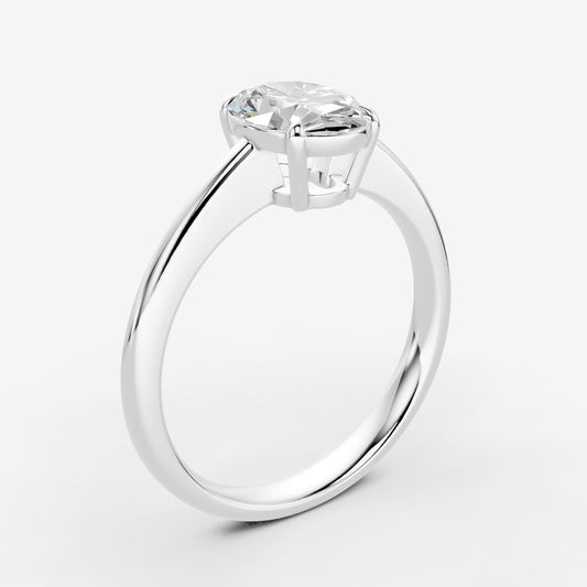 2.07ct Oval Lab-Grown Diamond Ring — white gold detail view
