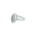 18k white gold marquise-shaped ring with diamonds, additional view
