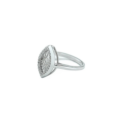 Marquise Shaped Diamond Ring