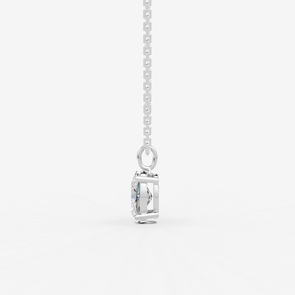 2.01ct Oval Lab-Grown Diamond Pendant Necklace — white gold detail view