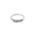 18k white gold ring with screw-inspired design and diamonds, additional view