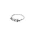 18k white gold ring with screw-inspired design and diamonds, additional view