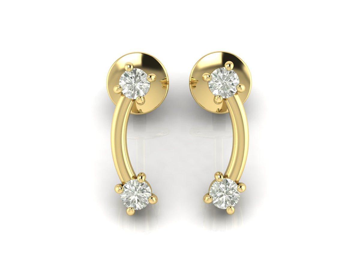 2 Stars Diamond Stud